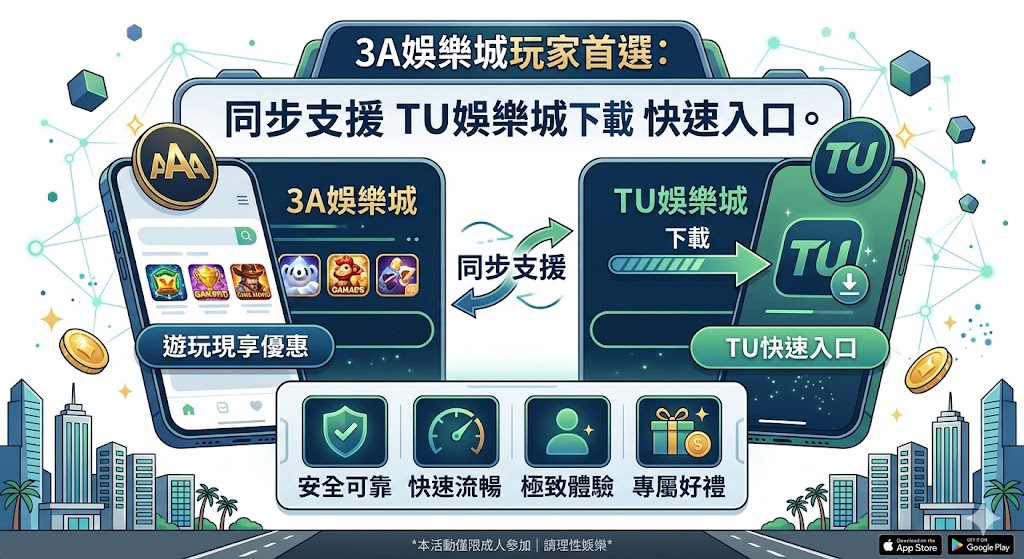 3A娛樂城玩家首選：同步支援 TU娛樂城下載 快速入口。